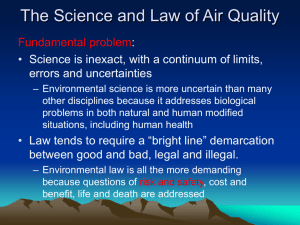 The Science and Law of Air Quality
