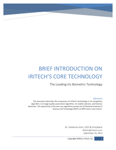 IriTech's Core Technology