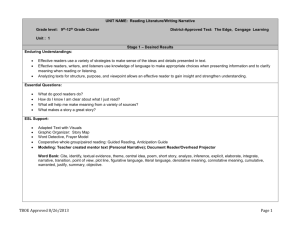 ESL Curriculum 9-12 Unit1 - Trenton Public School District