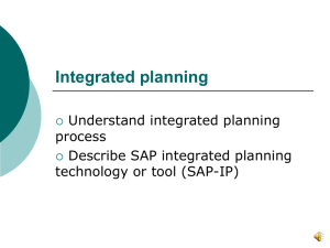 Integrated planning
