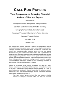 Call For Papers Third Symposium on Emerging Financial Markets