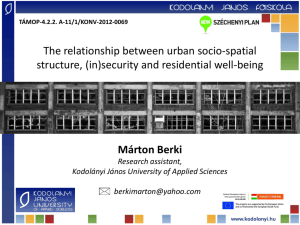 The relationship between urban socio-spatial structure, (in)security