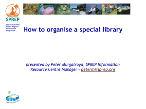 How to organise a special library