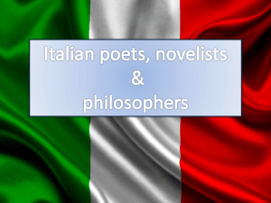 Italian poets, novelists & philosophers