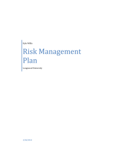 Risk Management Plan - Longwood Blogs