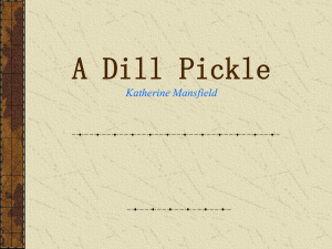 A Dill Pickle Katherine Mansfield About the Author