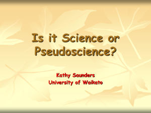 Pseudoscience Science Presentation