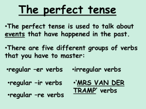 Perfect tense revision