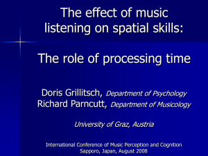 The effect of music listening on spatial skills: The role of processing
