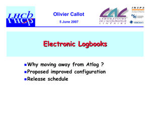 Electronic Logbooks - LHCb Online