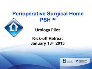 Perioperative Surgical Home - University of Massachusetts Medical