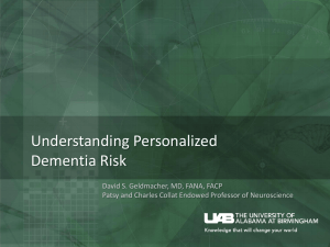 Understanding Personalized Dementia Risk