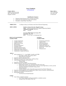 Resume - Northern Arizona University
