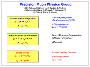 Muon Capture - Precision Muon Physics