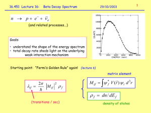Beta decay spectrum (1)