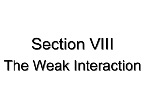 weak interaction - High Energy Physics Group