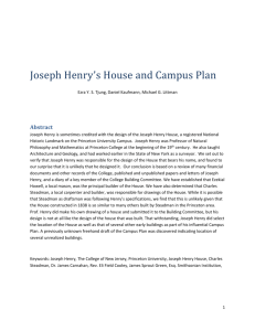 Joseph Henry's Design for the Professor's House
