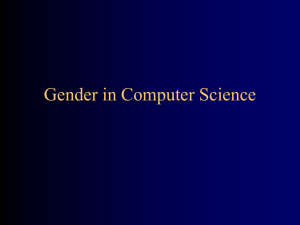 Gender issues - the Department of Computer and Information Science