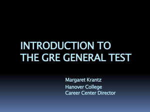 GRE PowerPoint Presentation - Health and Biomedical Sciences