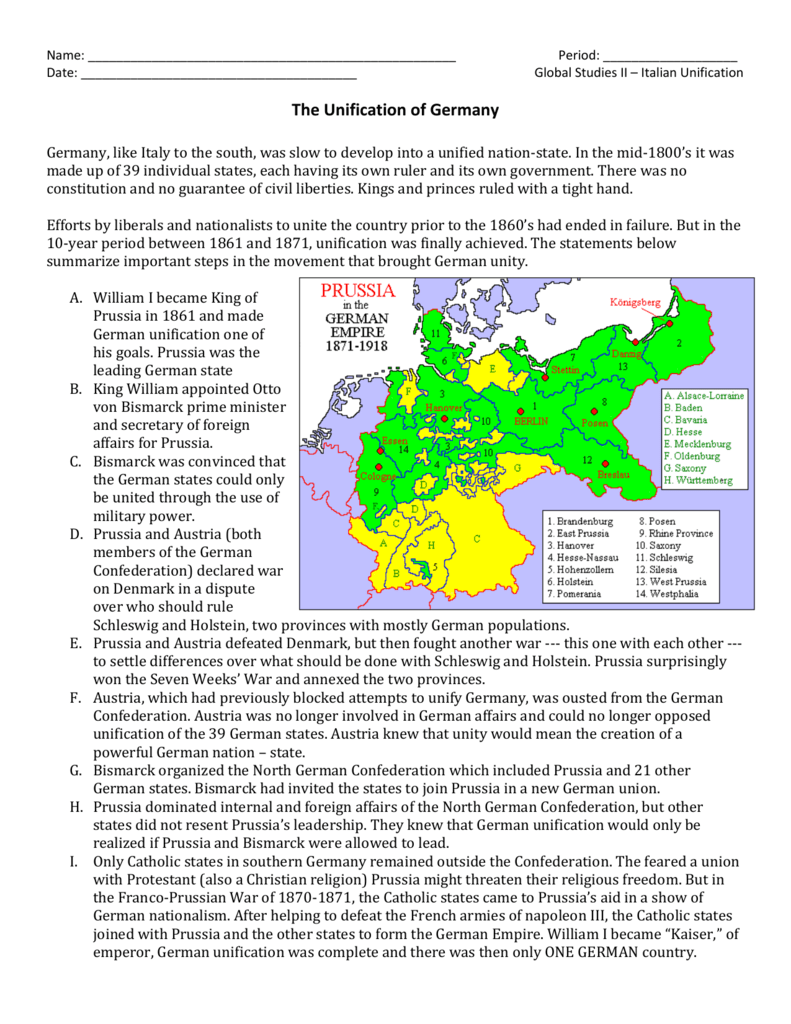 german unification essay pdf