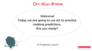 A Prediction Lesson