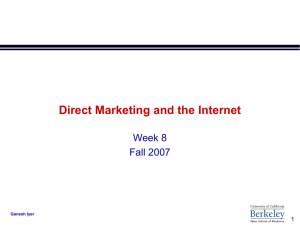 Direct Marketing and the Internet