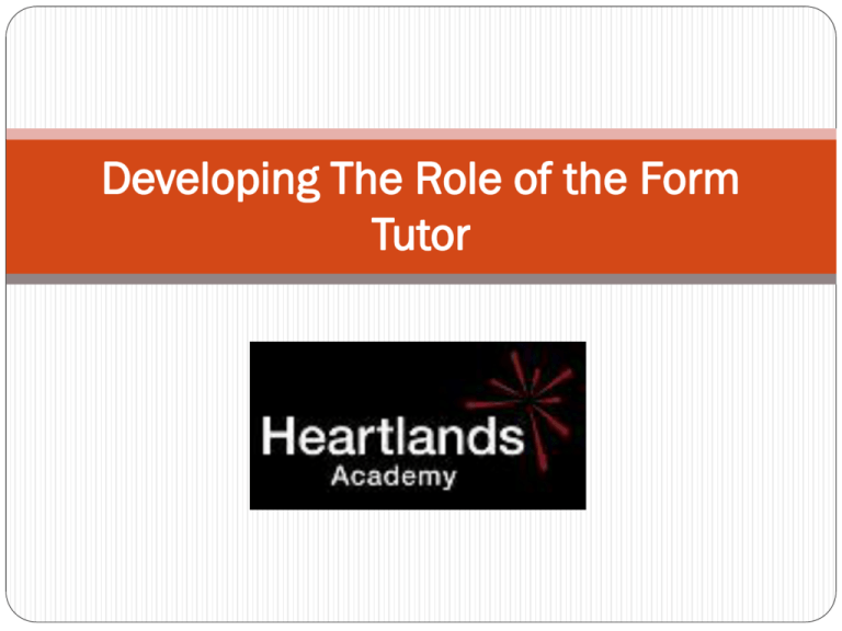 Developing The Role Of The Form Tutor