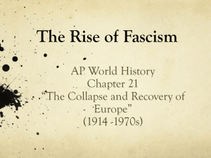 The Rise of Fascism
