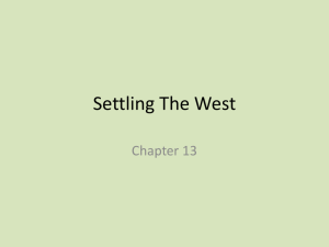 Settling The West