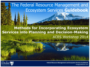 The Federal Resource Management and Ecosystem Services