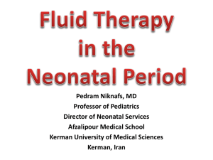 Fluid Therapy in the Neonatal Period