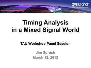 TAU Mixed Signal Timing Panel