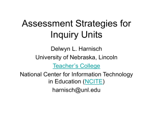 Assessment Strategies for Inquiry Units