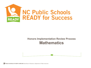 Sample Response - NC Mathematics