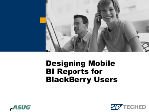 Building Optimized SAP BI Reports for BlackBerry Devices
