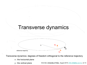 Transverse dynamics: linear optics basics