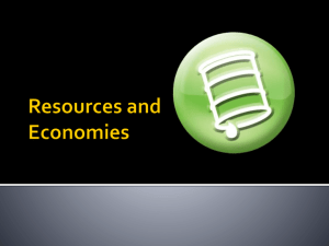 Resources and Economies