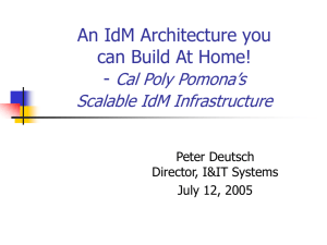 Cal Poly Pomona's Scalable IdM Infrastructure