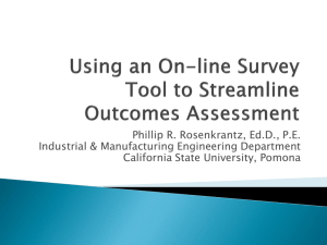 Using an On-line Survey Tool to Streamline
