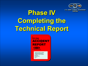 Completing the Technical Report
