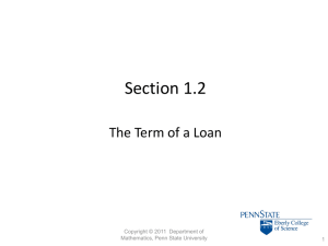 Term of a Loan