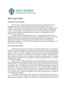 Legal Updates - New Jersey Psychological Association