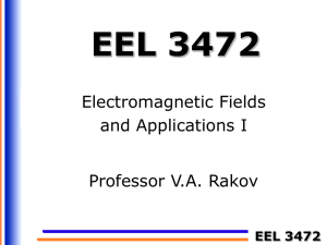 EEL 3472 Electromagnetic Fields and Applications I