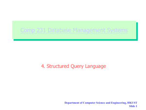 Standard Query Language(SQL)