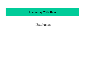 Data Connection, Recordset and SQL