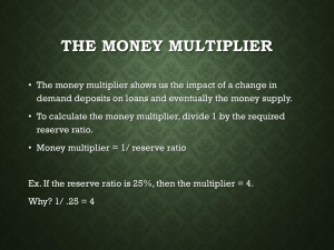 Money Multiplier Online Slides