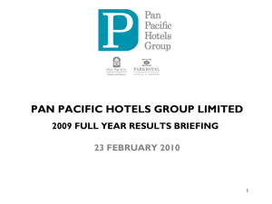 2009 in summary - Pan Pacific Hotels Group