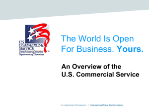 The World Is Open For Business. Yours.