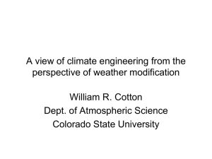 Weather and Climate Engineering - RAMS