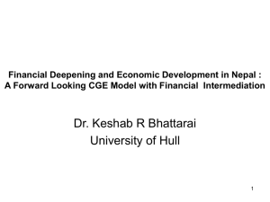 Financial Deepening and Economic Development in Nepal : A